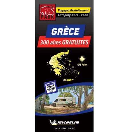 Carte routière GRÈCE des Aires de Camping-car GRATUITES